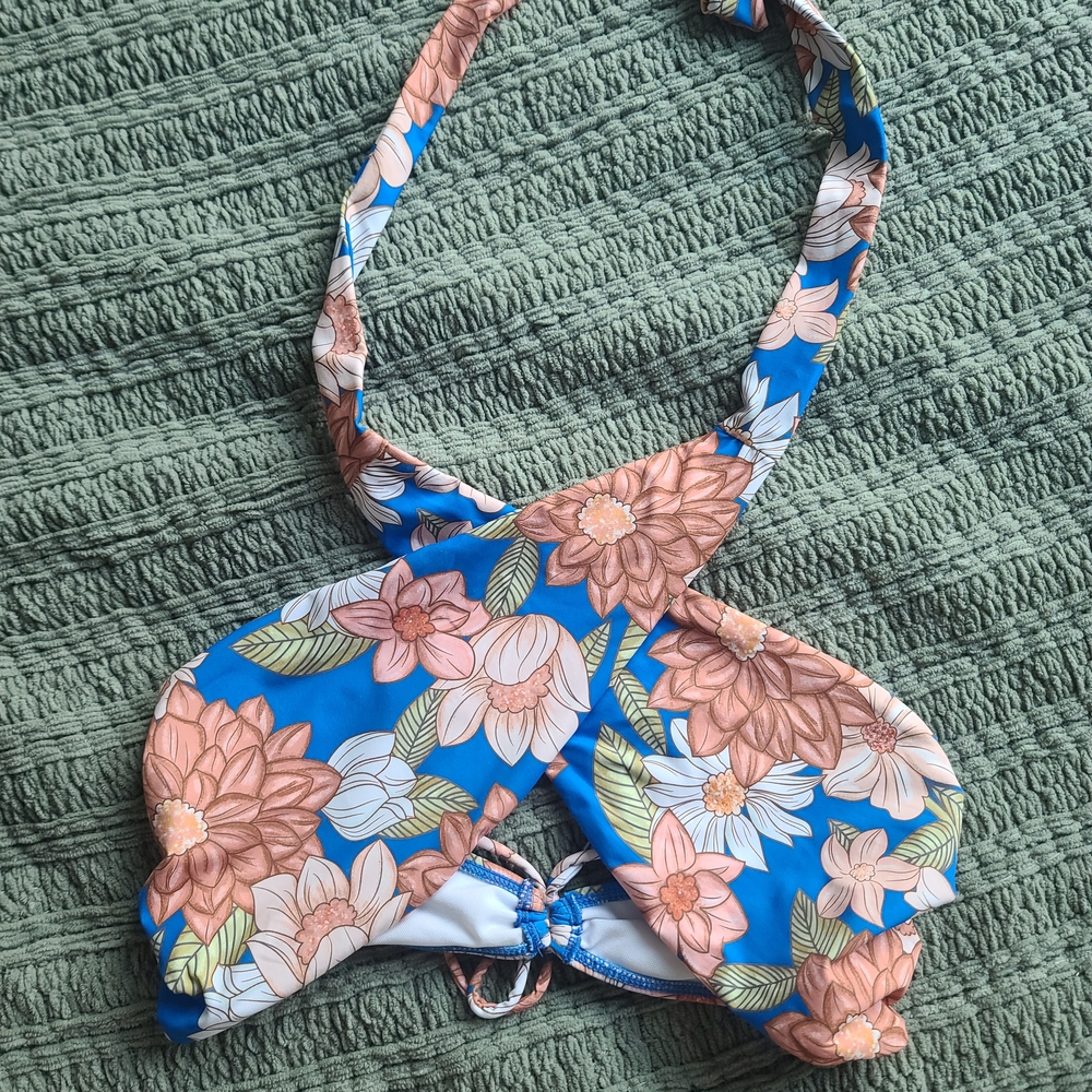 Floral Halter Bikini Top
